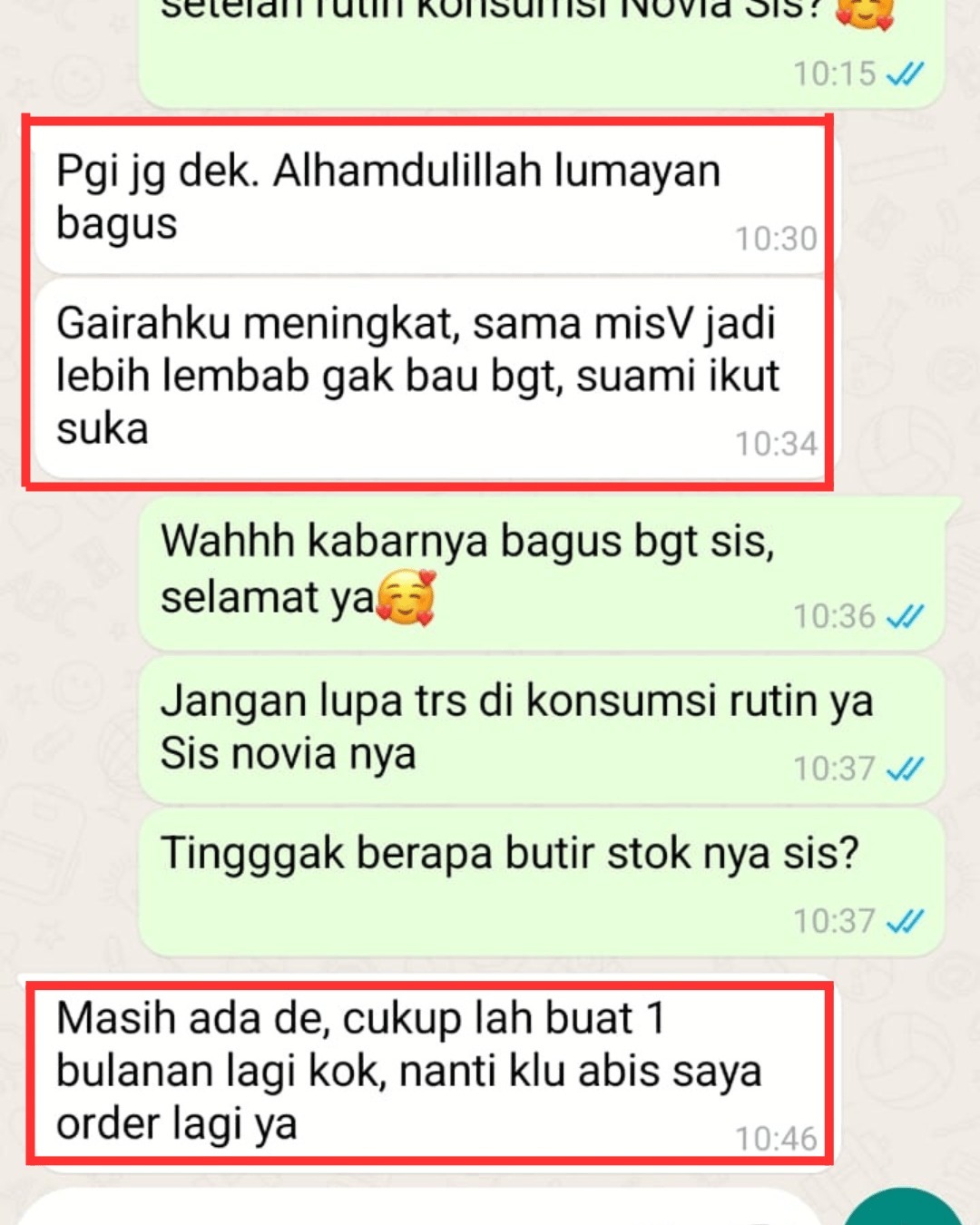 Testimoni pengguna Novia